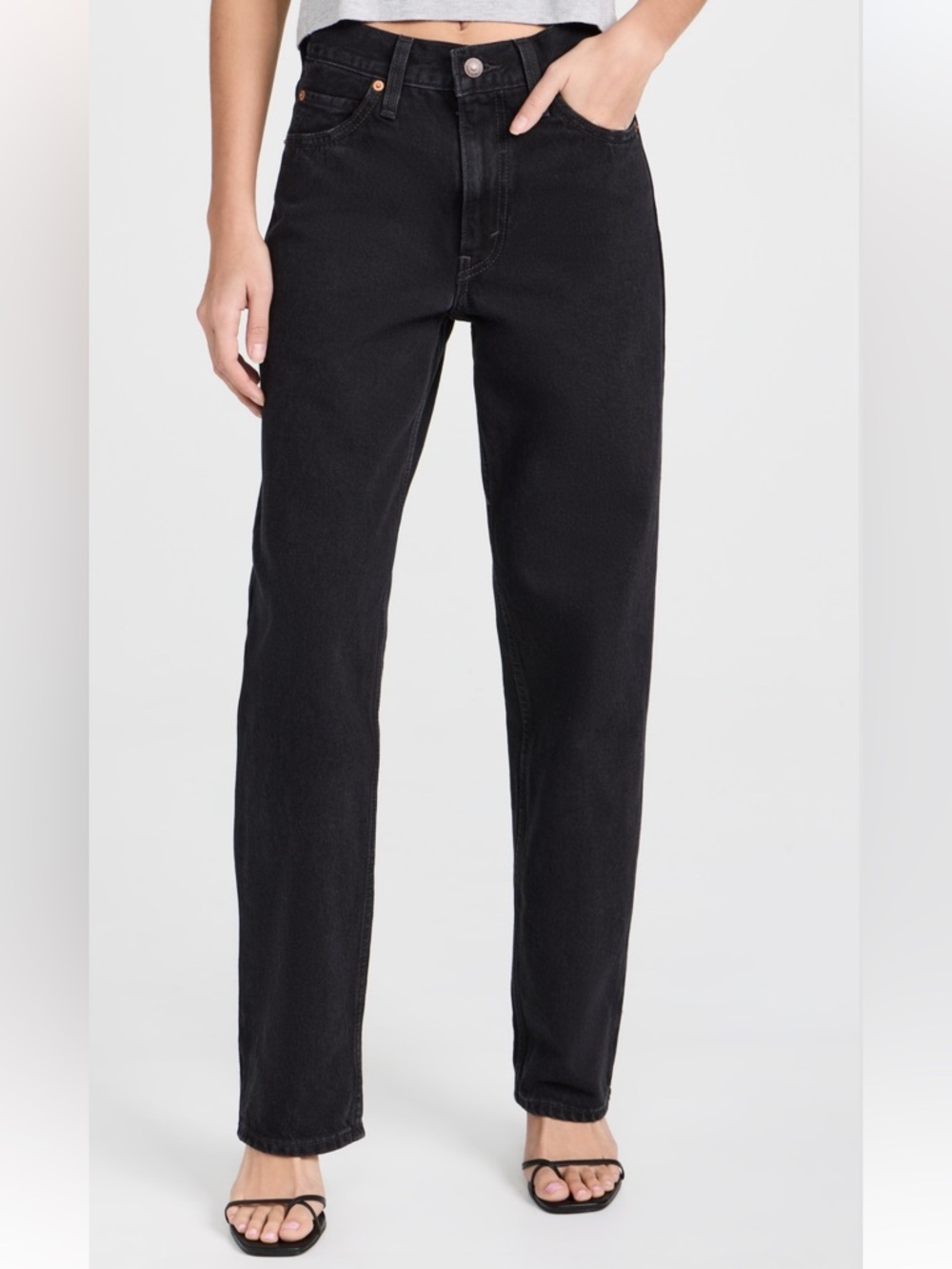 Levi’s Premium Denim Black Dad Jeans Size 30 Classic Straight Leg